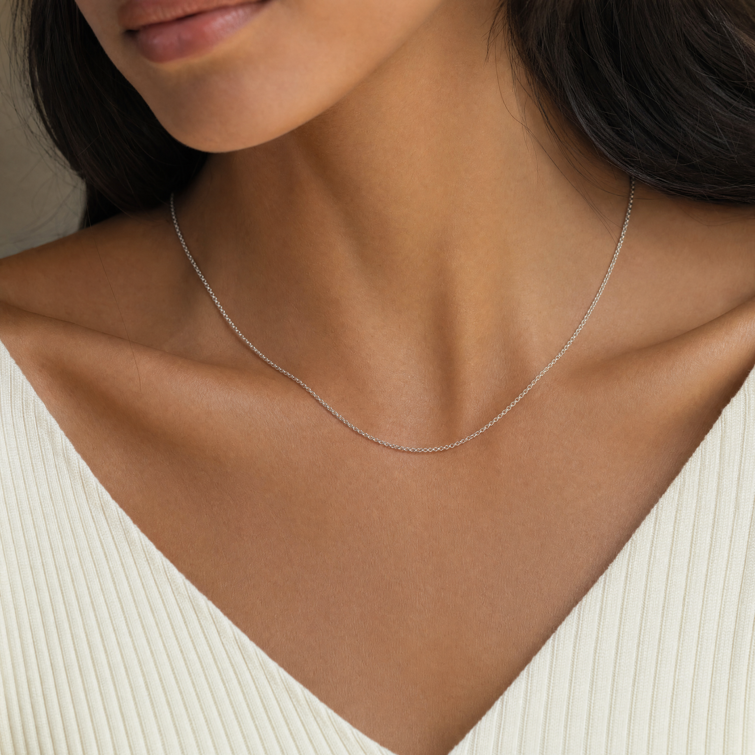 White Gold Chain Necklace