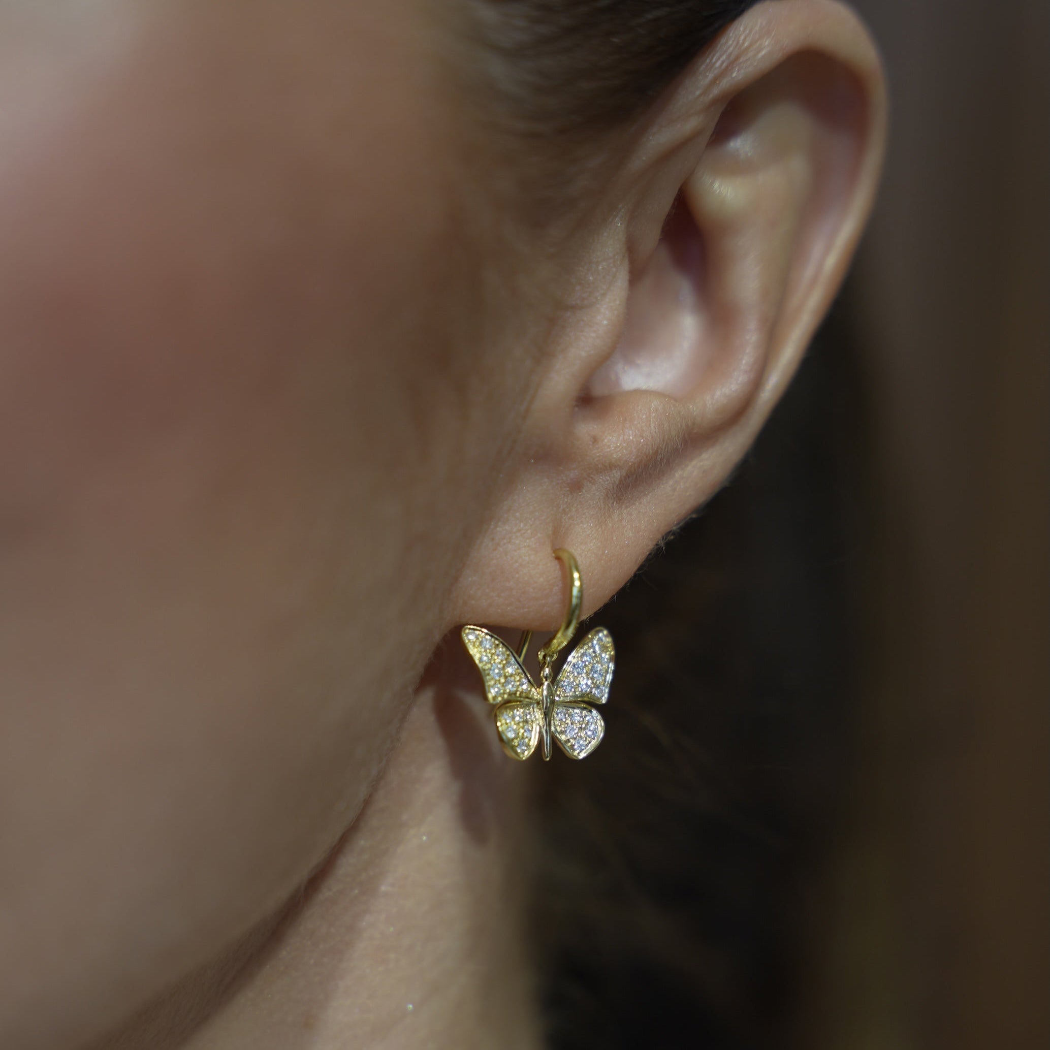 Lindroos Collection Summertime Butterfly Diamond Earrings & Necklace