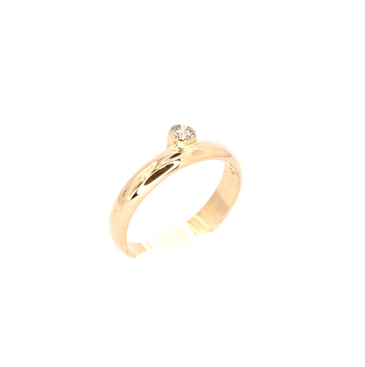 Diamond on Edge Gold Ring