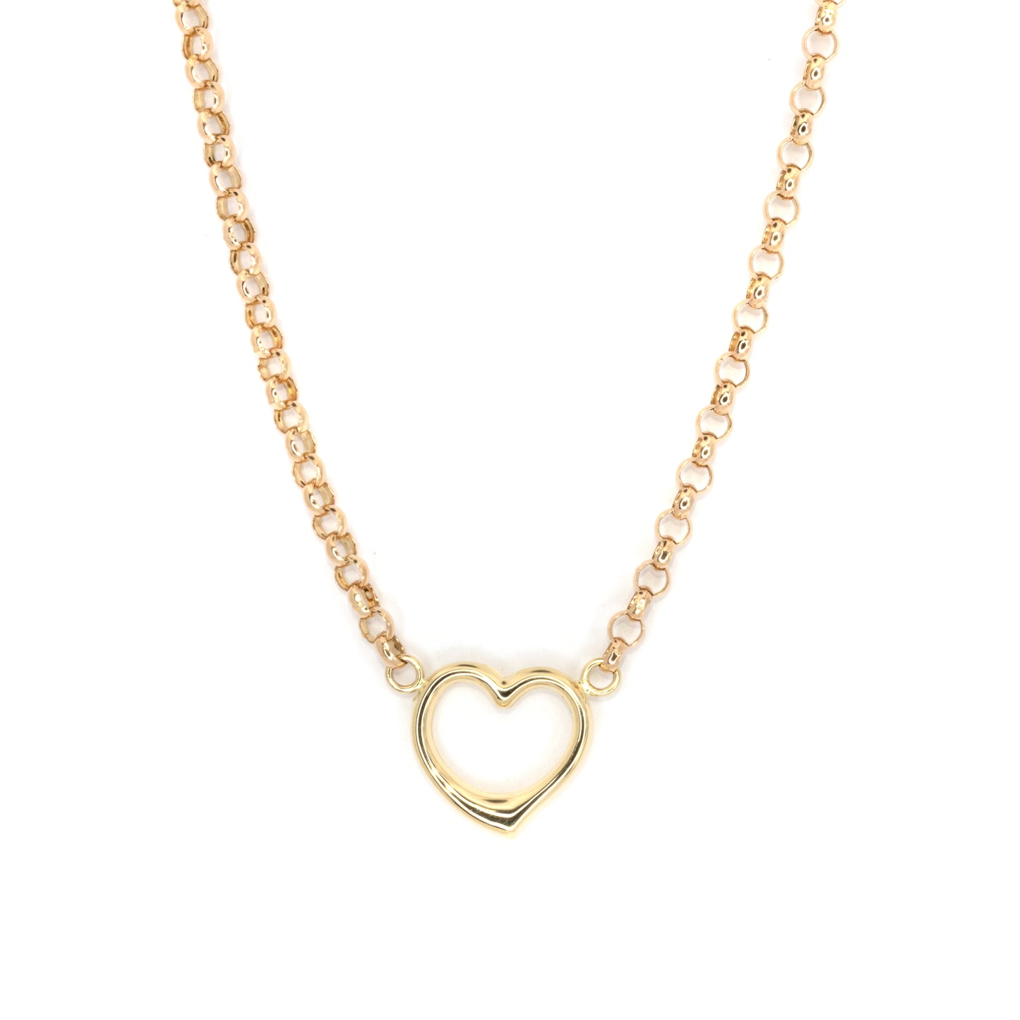 Heart on Chain Gold Necklace