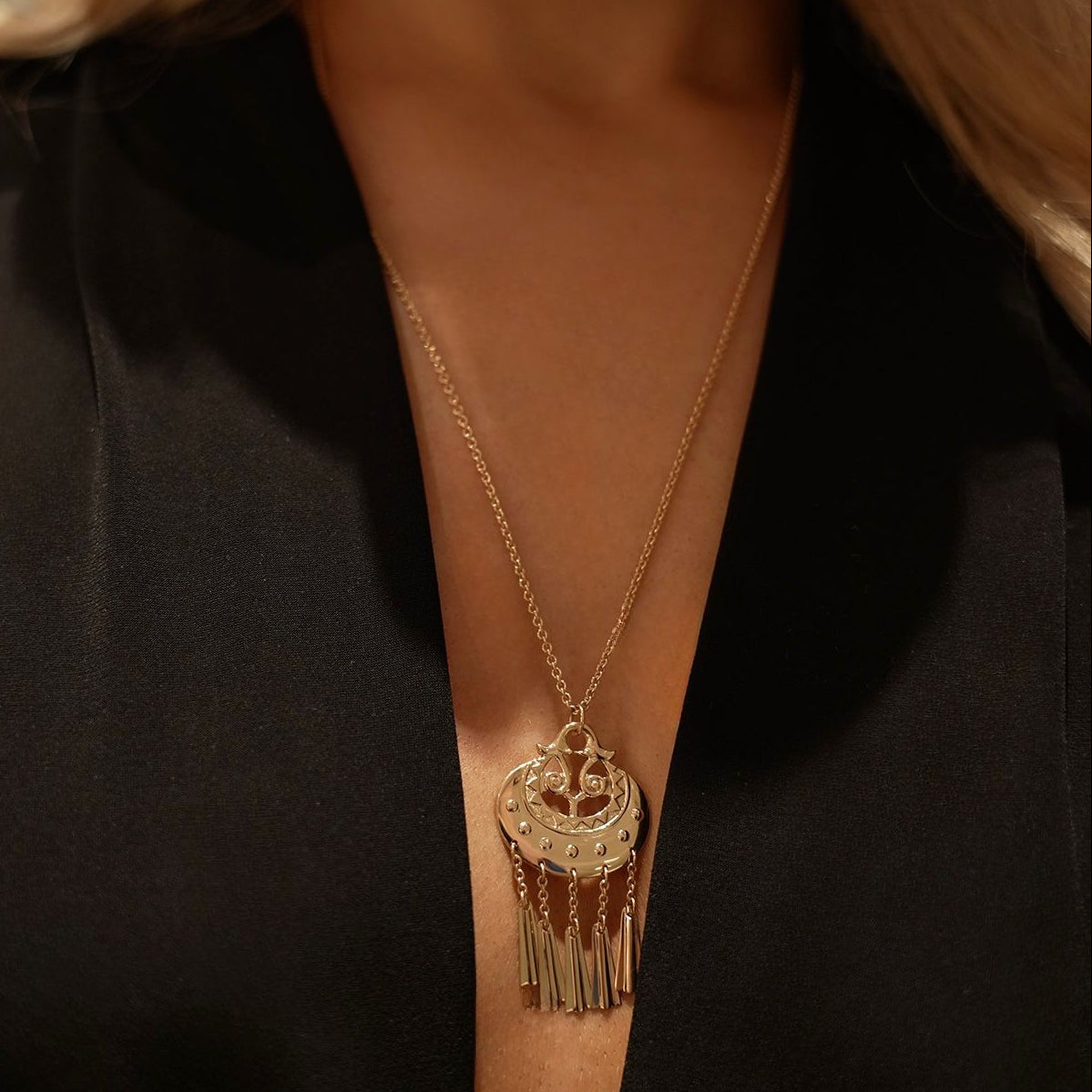 Kalevala "Moon Goddess" Gold Necklace