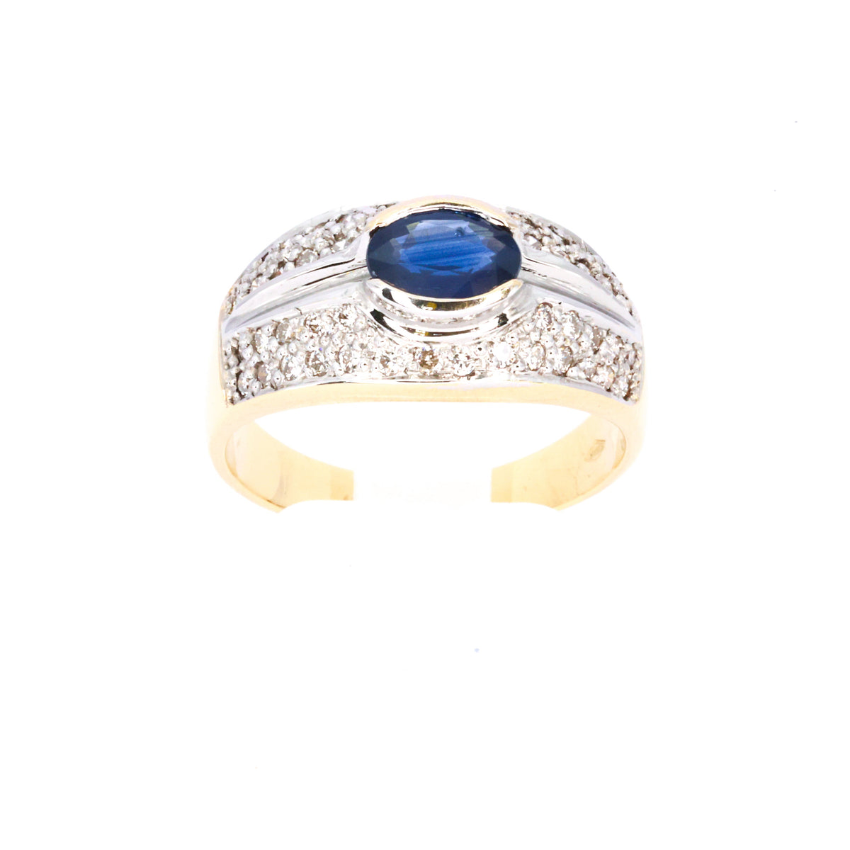 Sapphire Diamond Gold Ring