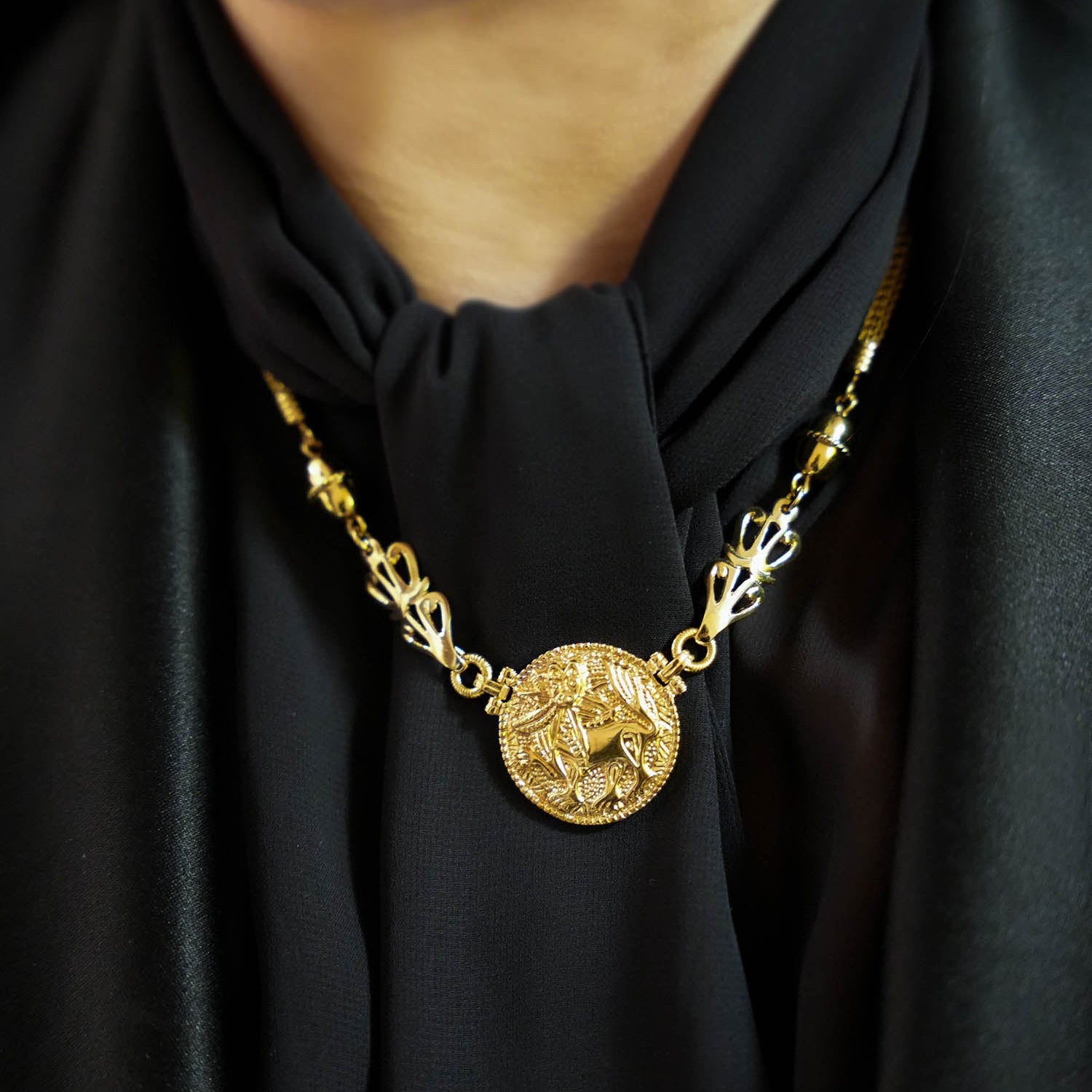 Kalevala Sun Lion Gold Necklace