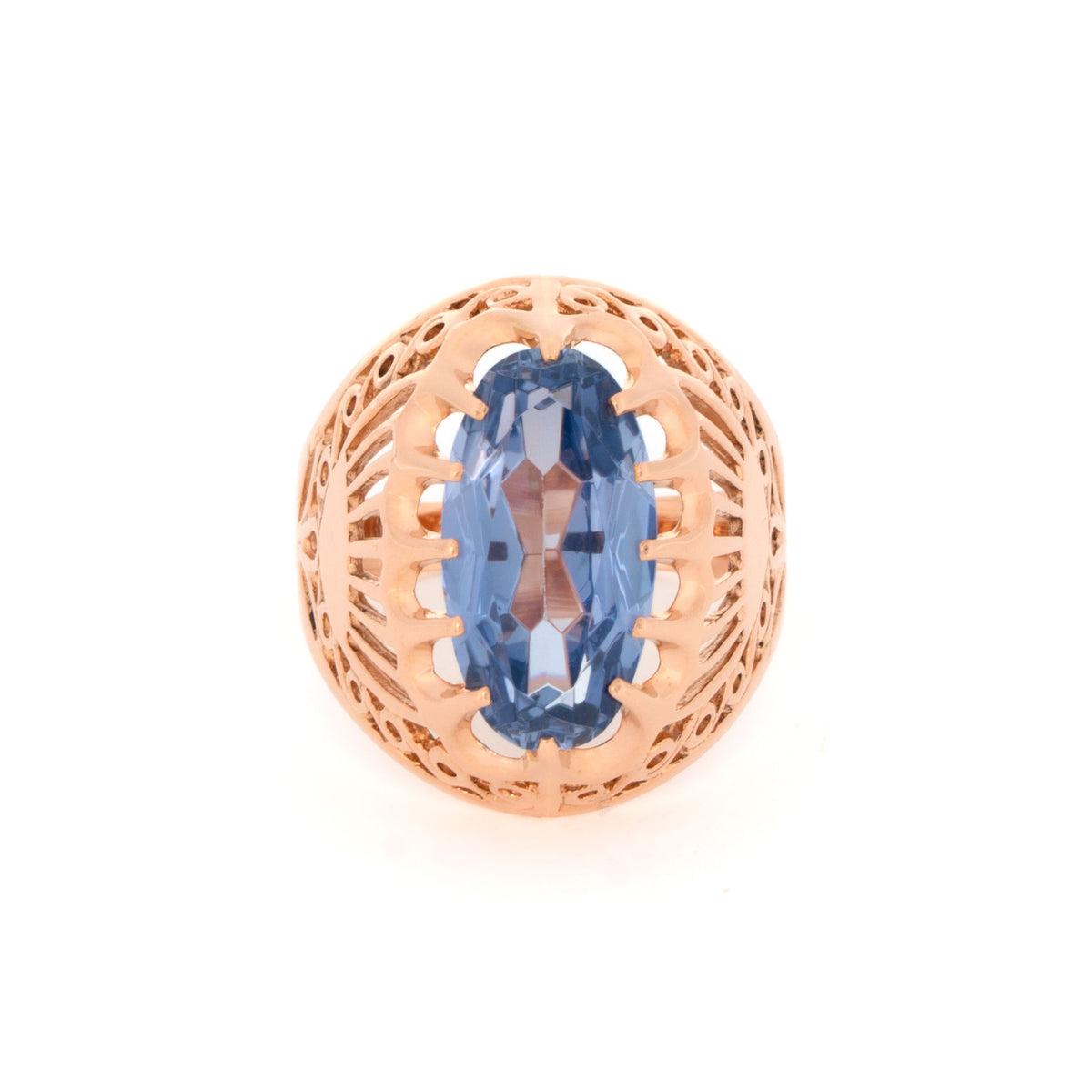 Yellow Gold Synthetic Spinel Ring