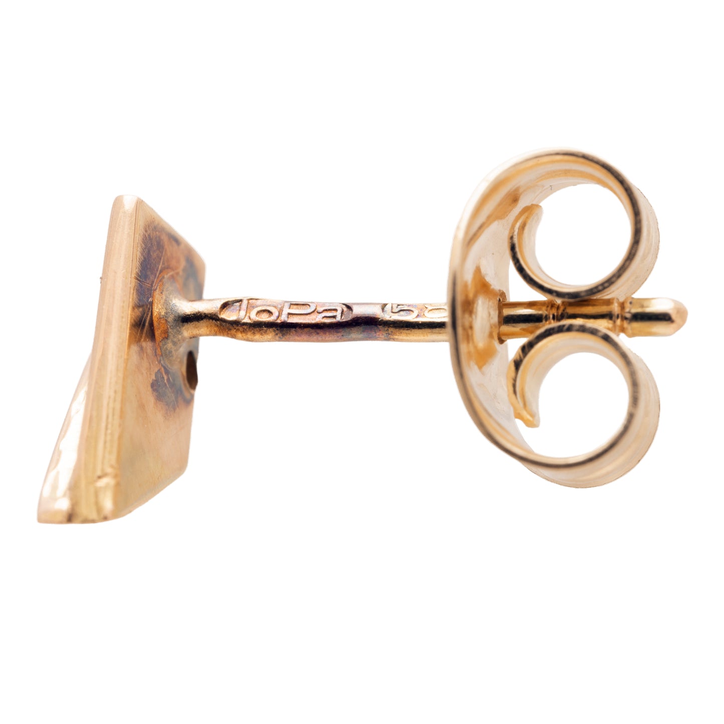 Triangle Gold Stud Earrings