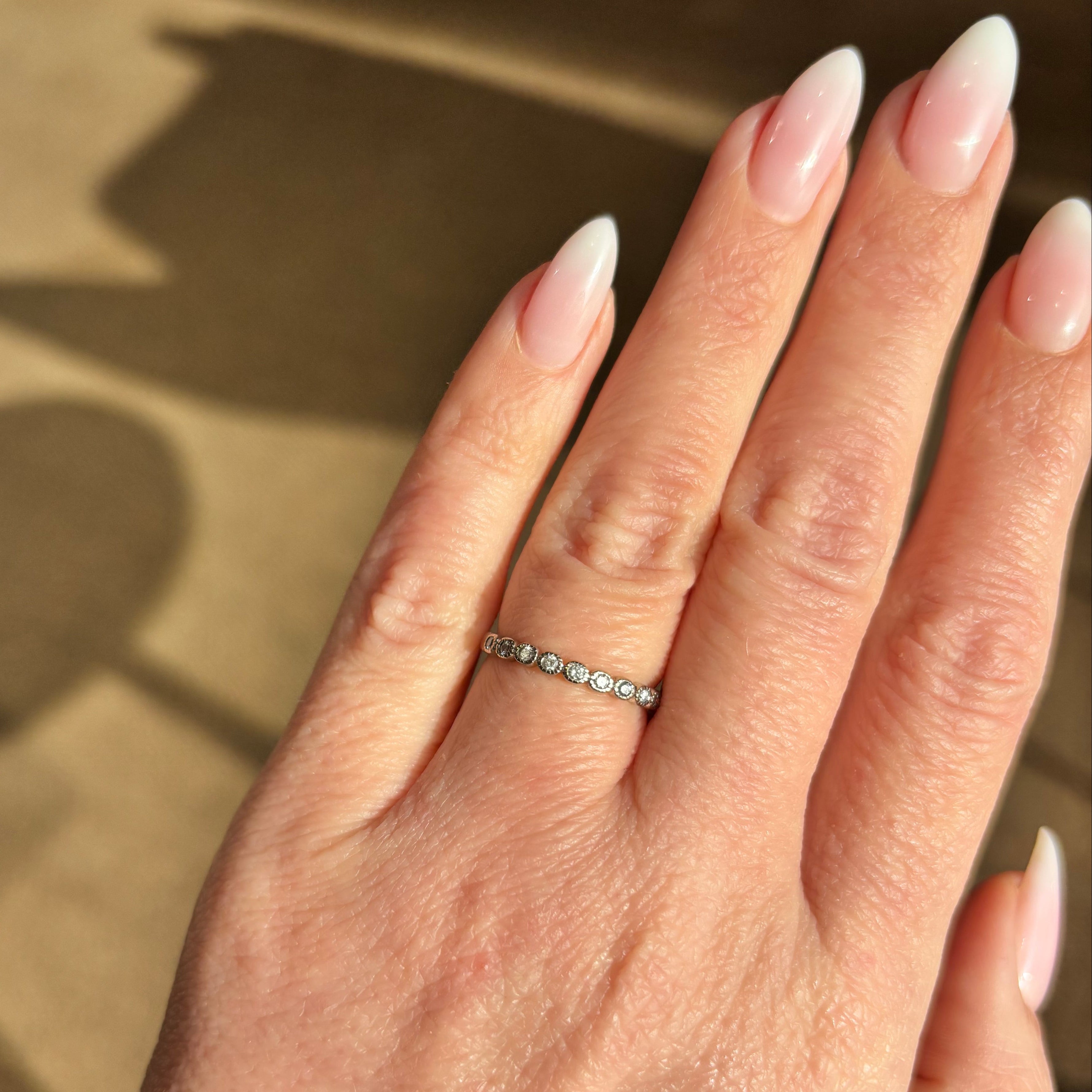 White Gold Half Eternity Diamond Ring