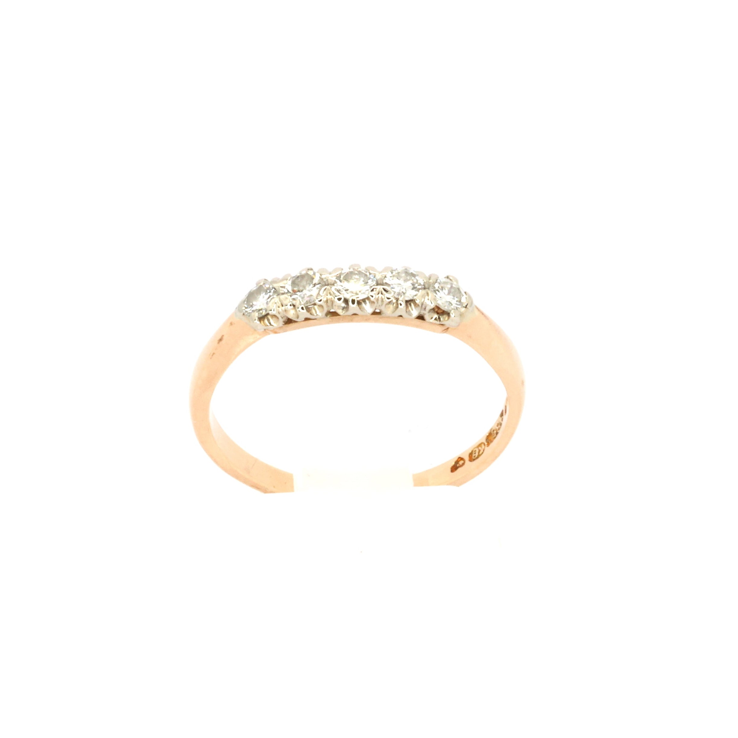 Five Diamond Gold Ring