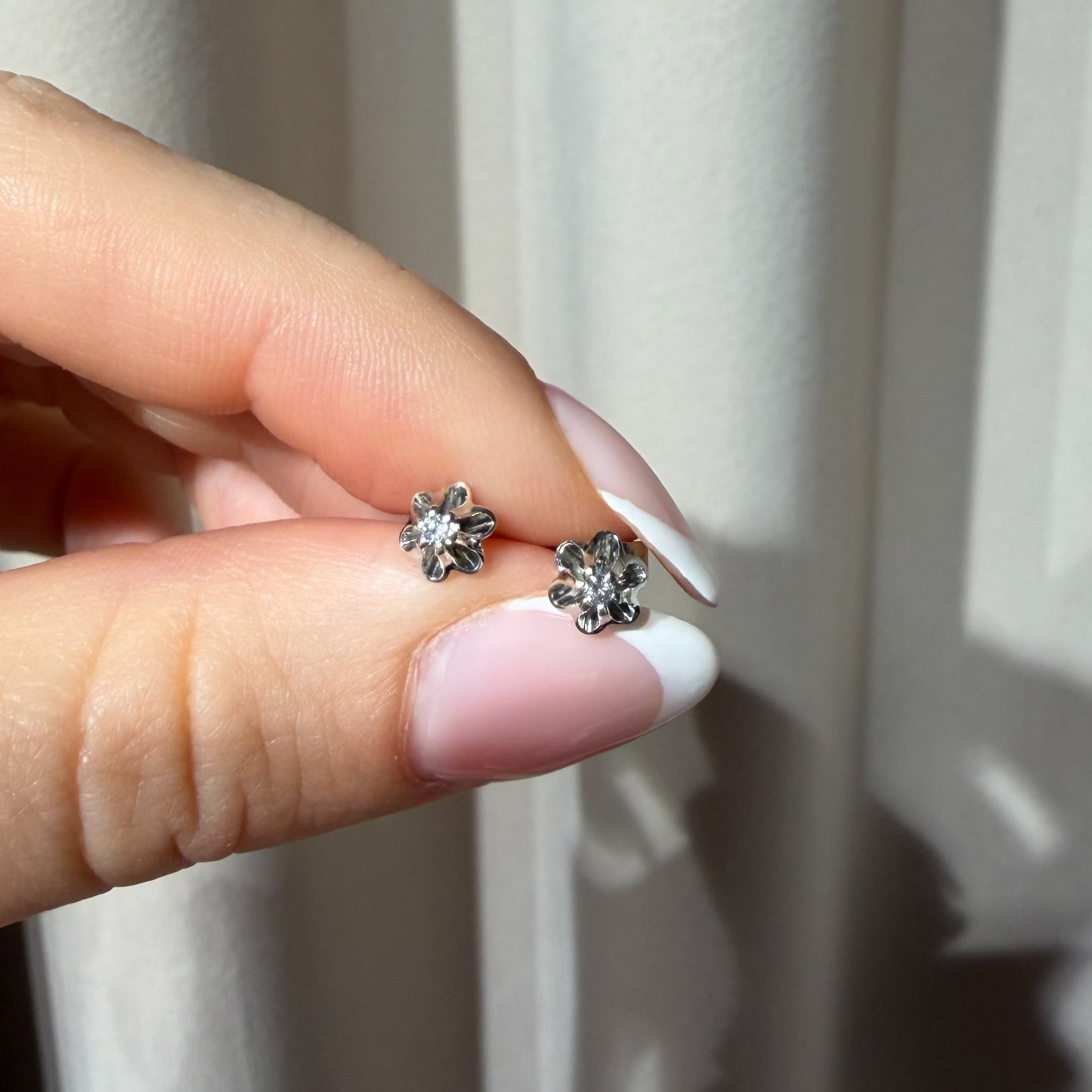 White Gold Diamond Earrings