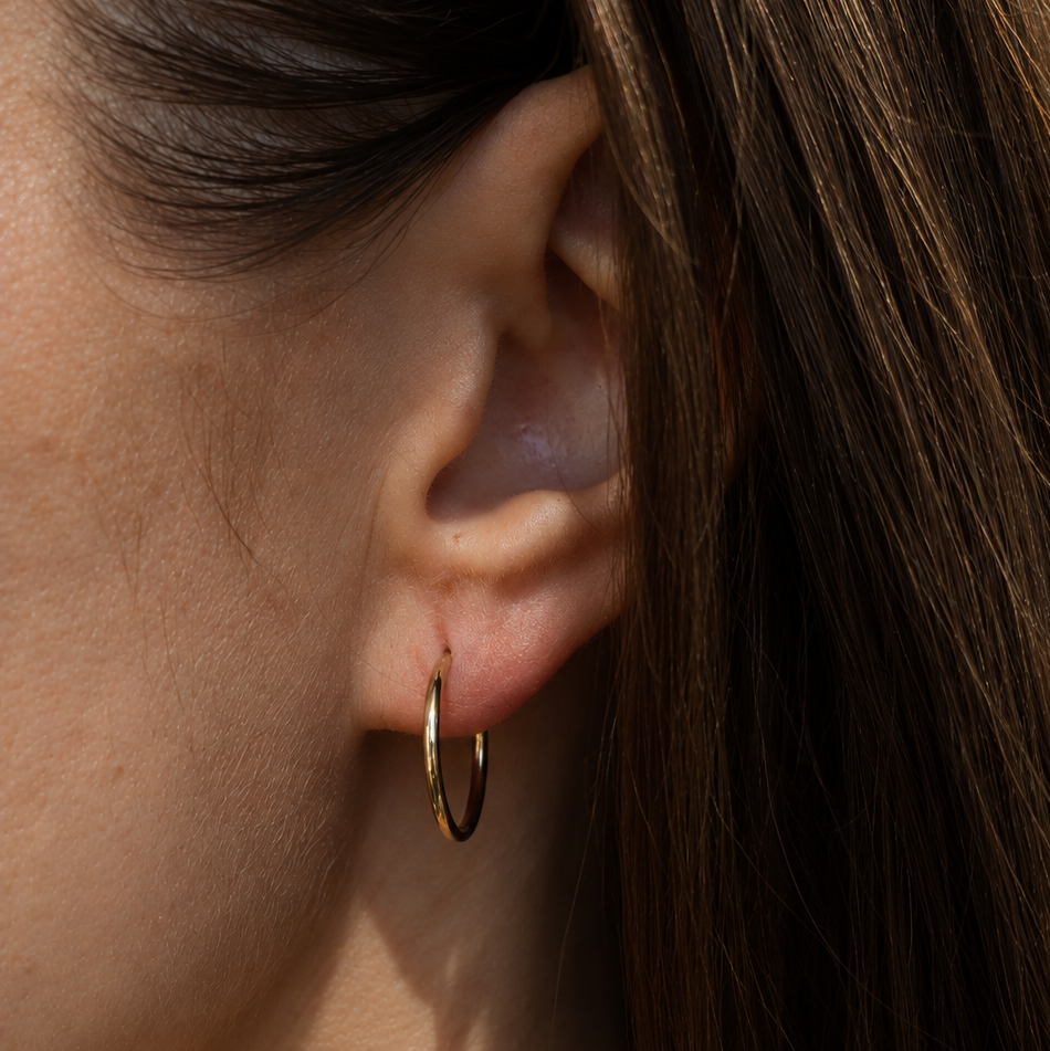 Yellow Gold Hoop Earrings