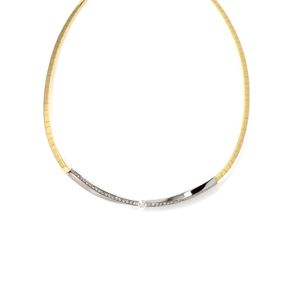 2 värinen kulta timantti choker kaulakoru