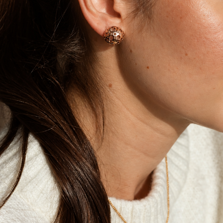 Liisa Vitali Ladybird Yellow Gold Earrings