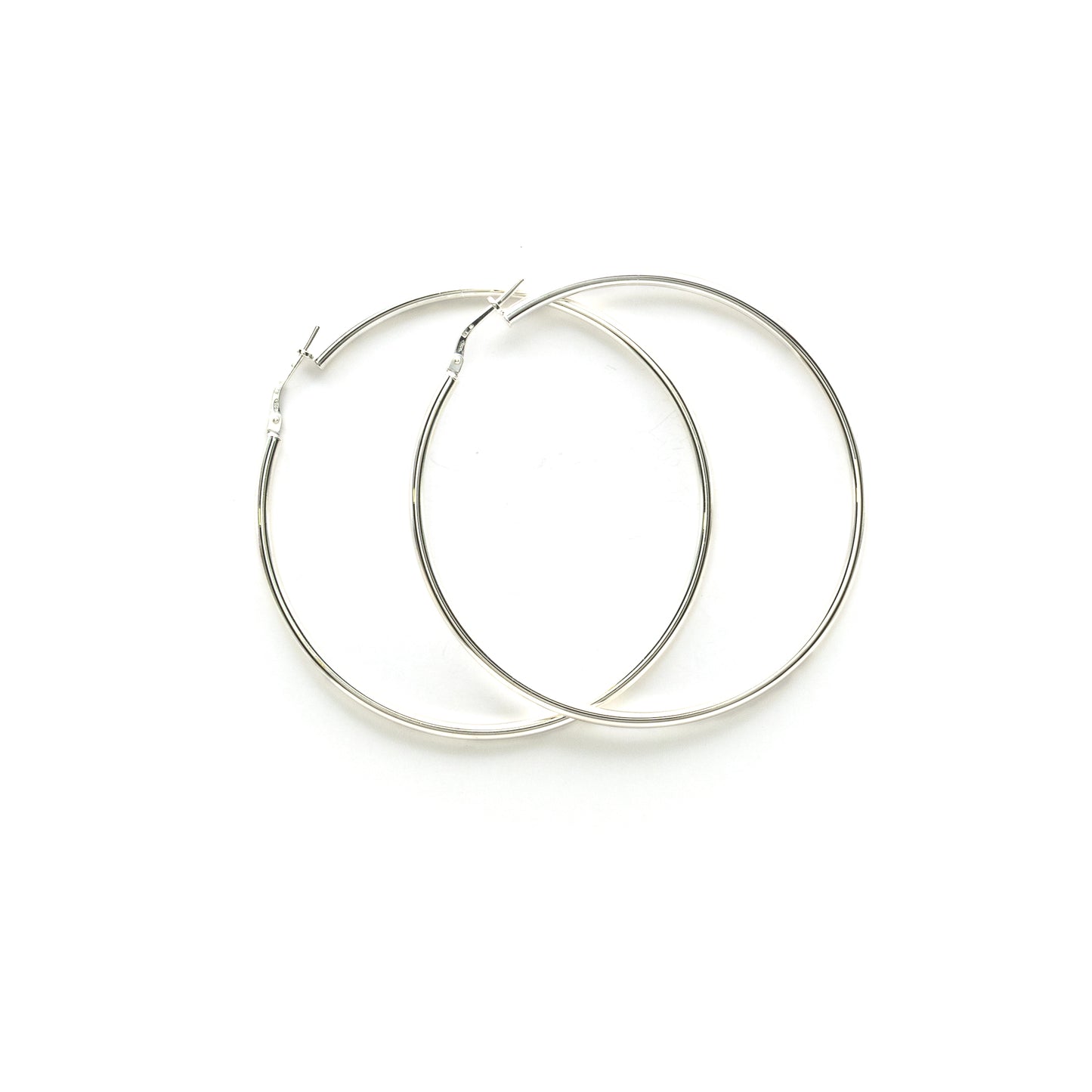 Silver Large Hoops