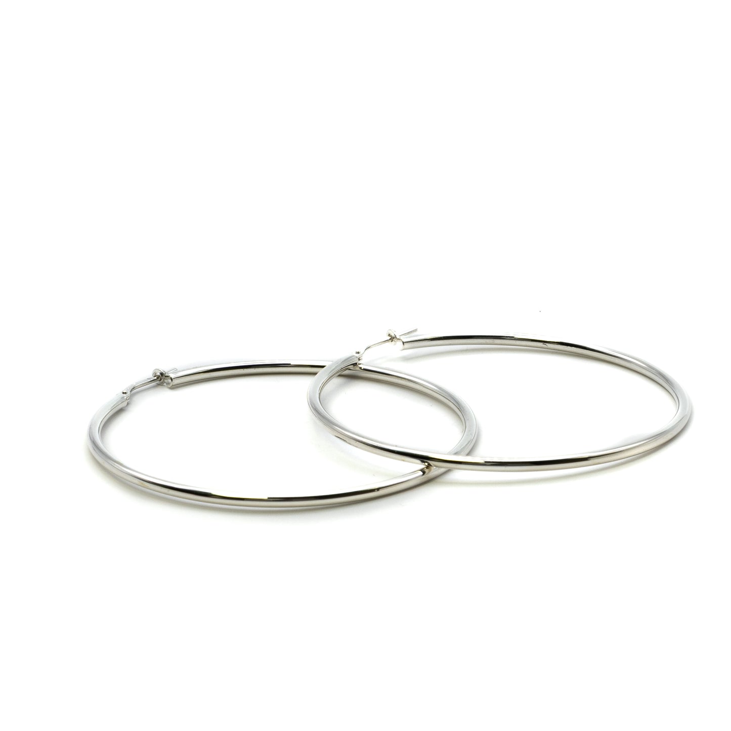 Silver Large Hoops