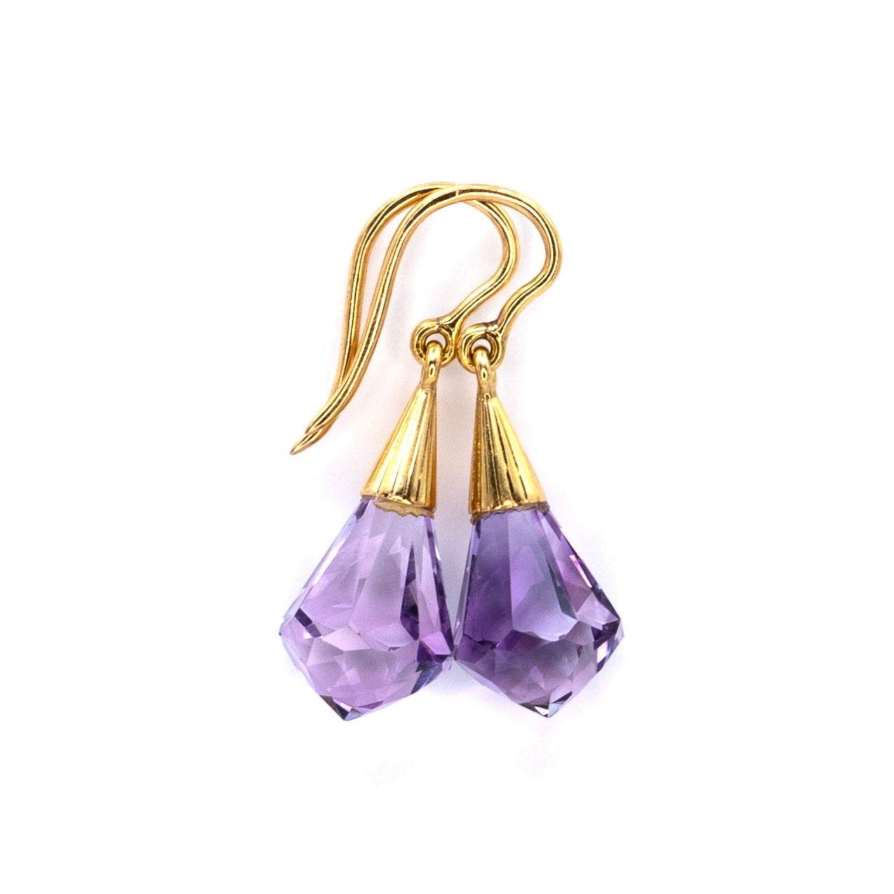 Amethyst Gold Earrings