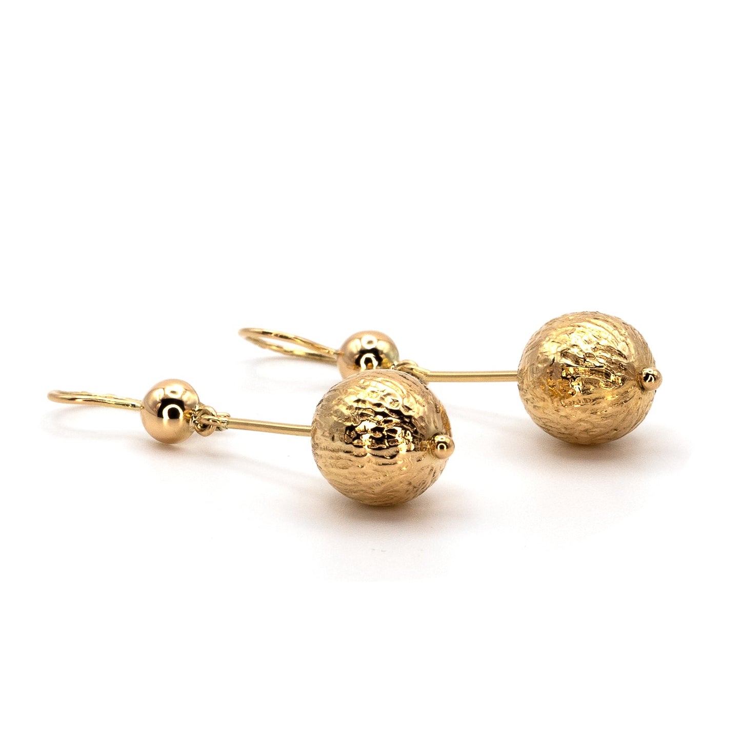 Golden Ball Drop Earrings