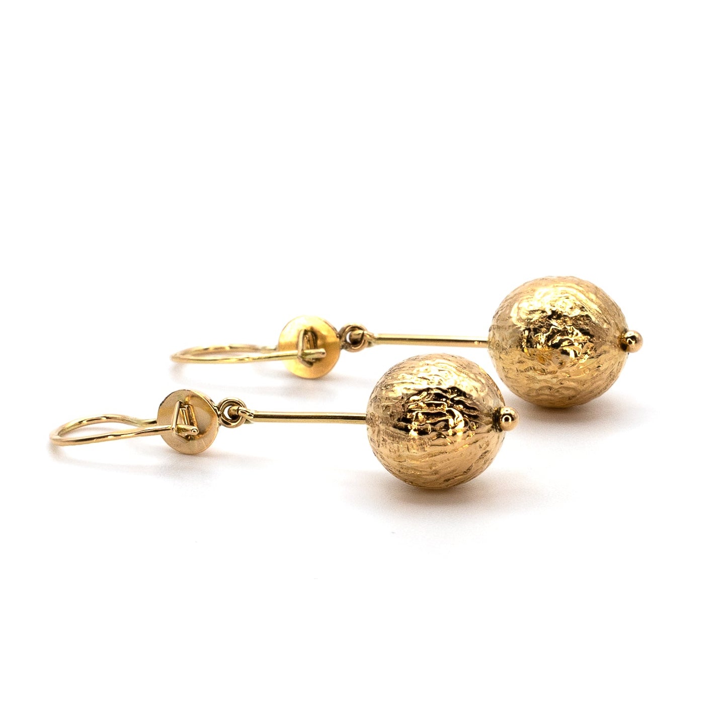 Golden Ball Drop Earrings