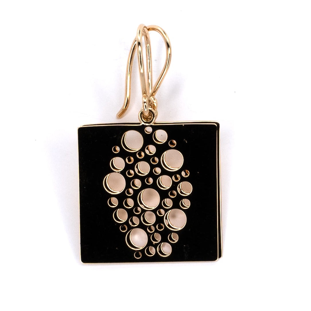 "Ant Trail" by Liisa Vitali Gold Drop Earrings
