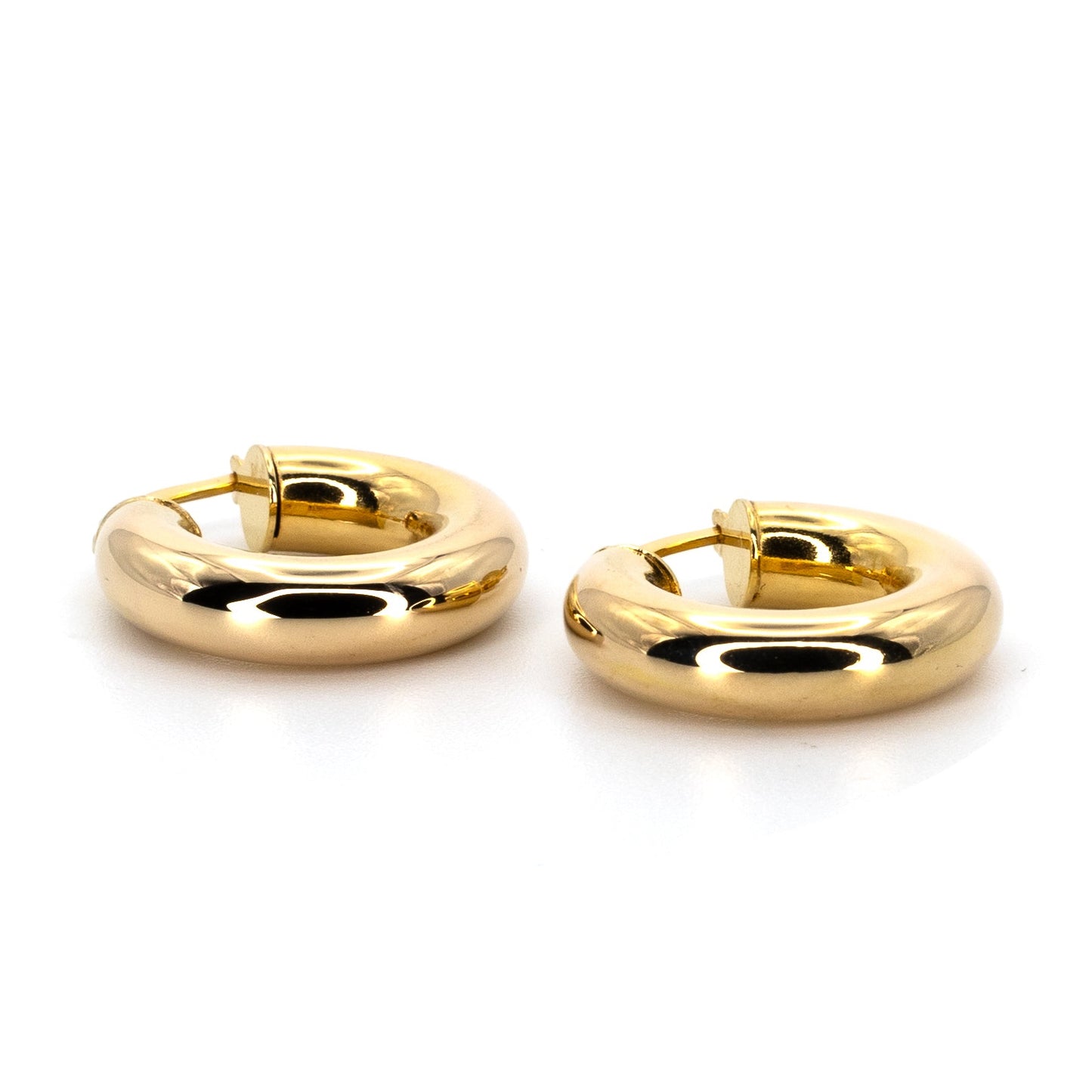 Bold Chunky Huggie Gold Hoops