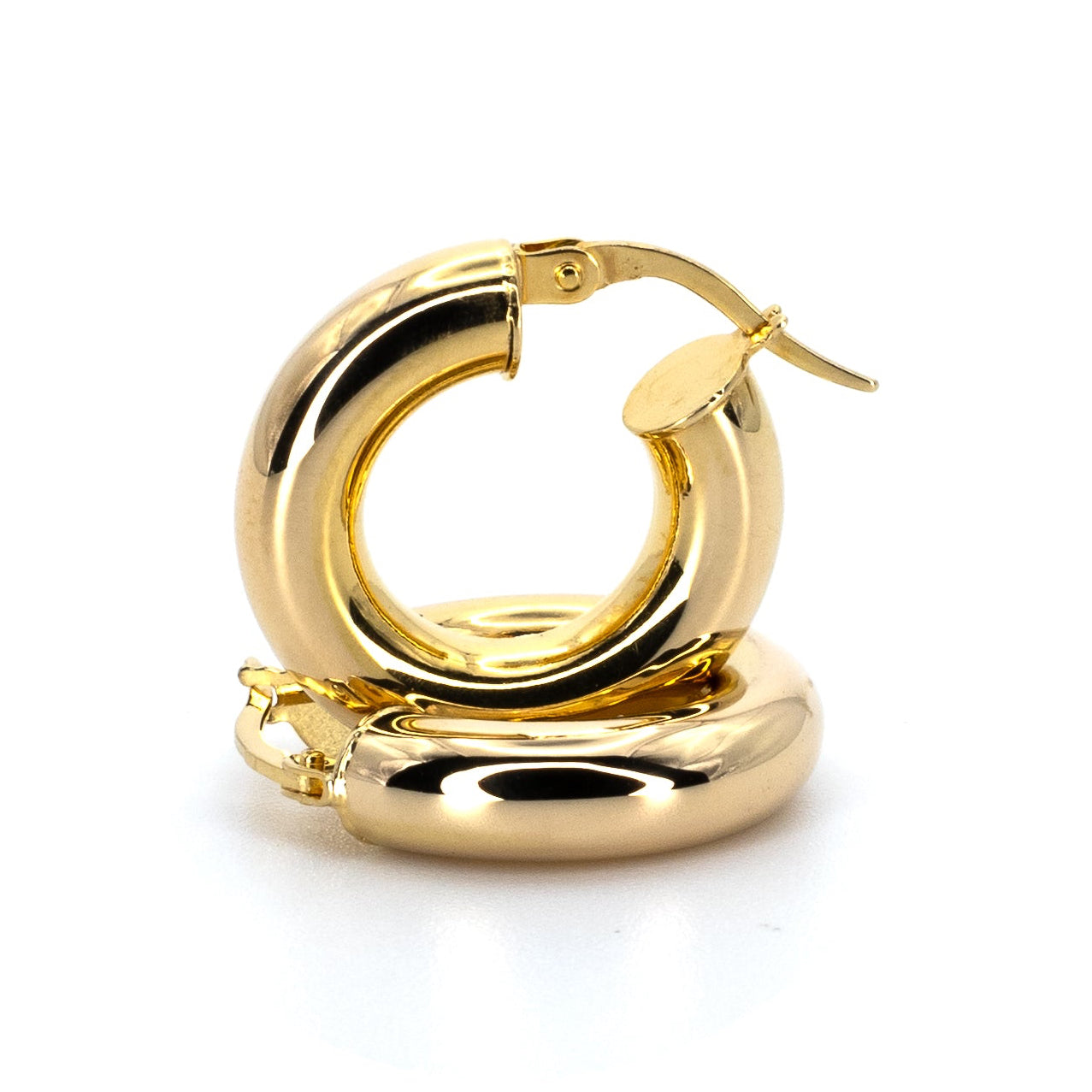 Bold Chunky Huggie Gold Hoops