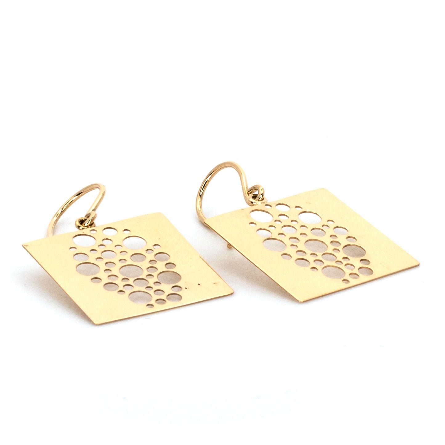 "Ant Trail" by Liisa Vitali Gold Drop Earrings