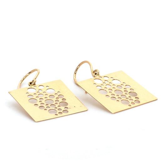 "Ant Trail" by Liisa Vitali Gold Drop Earrings