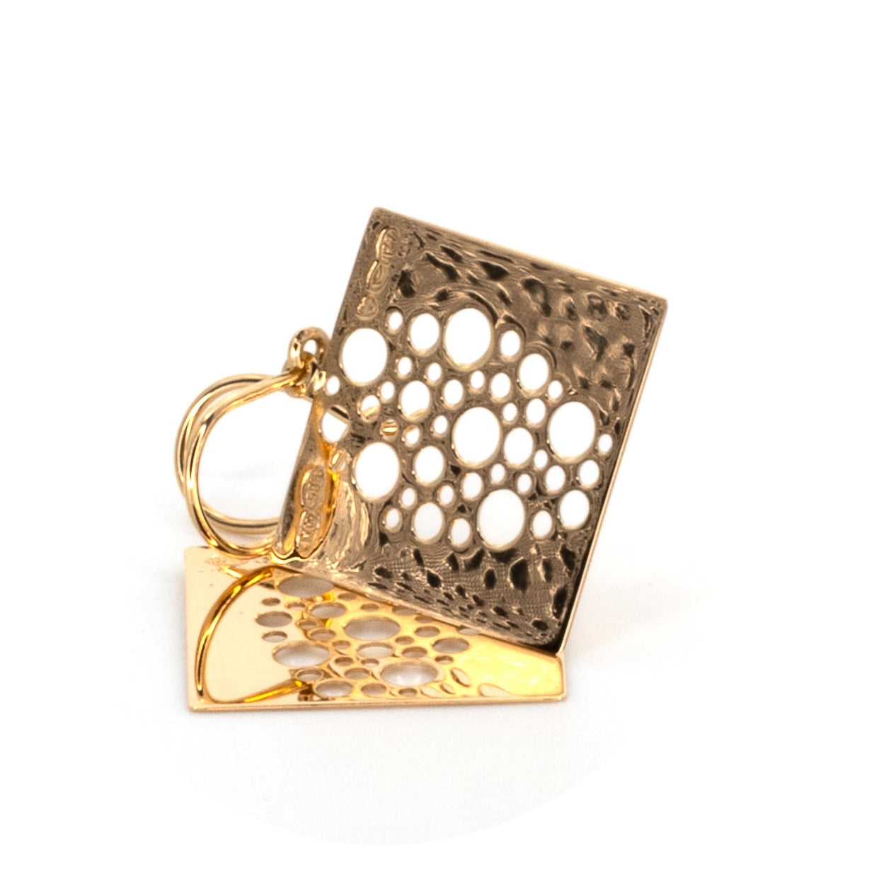 "Ant Trail" by Liisa Vitali Gold Drop Earrings