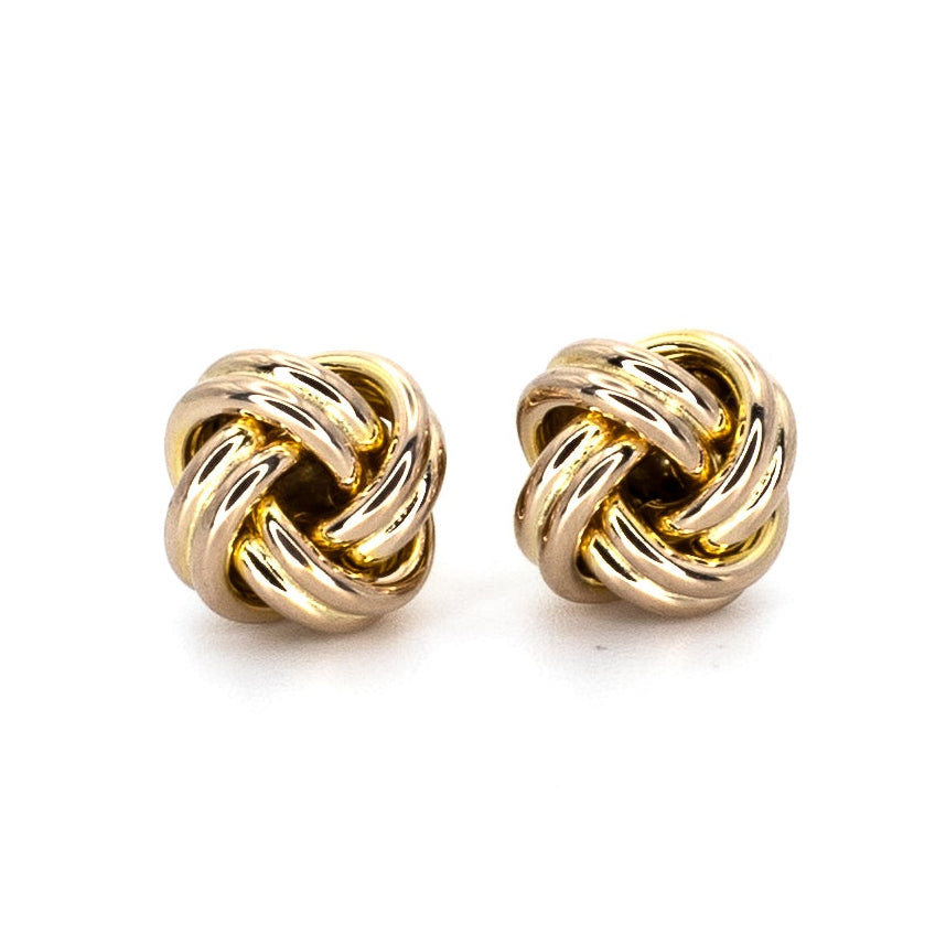 Gold Knot Stud Earrings
