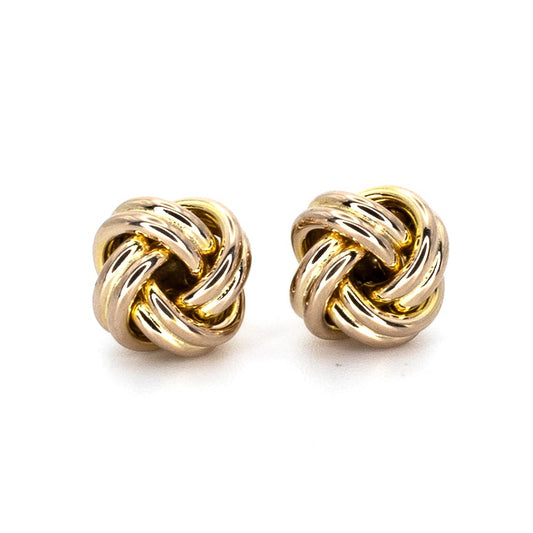 Gold Knot Stud Earrings