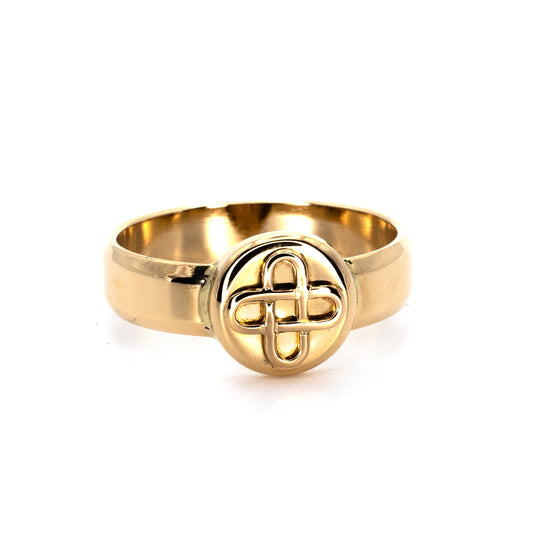 "Golden Seal of Strength" Gold Ring