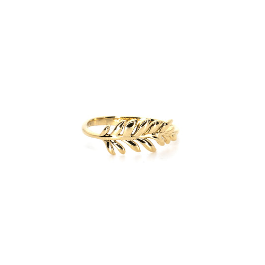 Leaf Motif Gold Ring