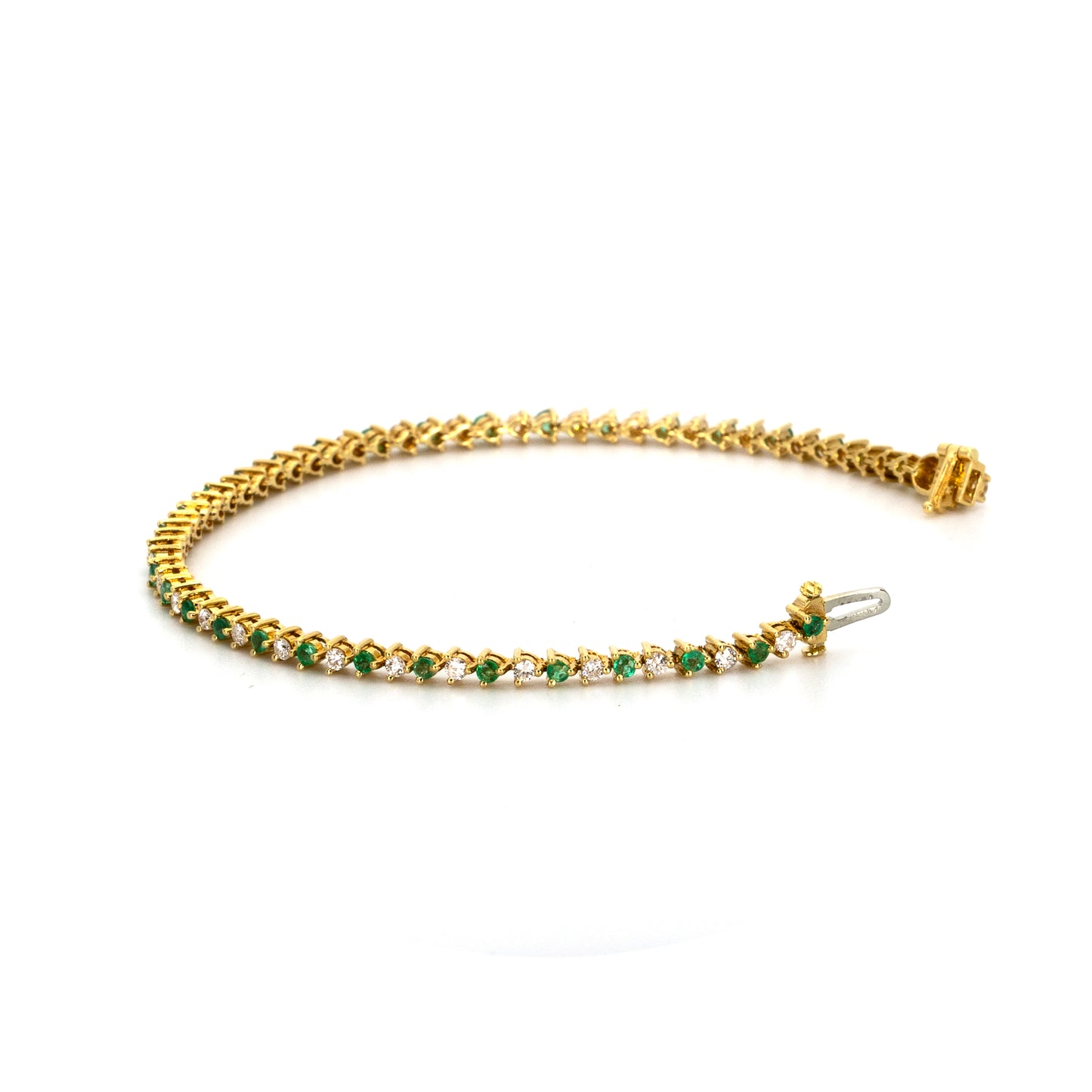 Diamond & Emerald Tennis Bracelet