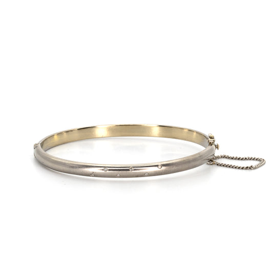 Diamond White Gold Bangle