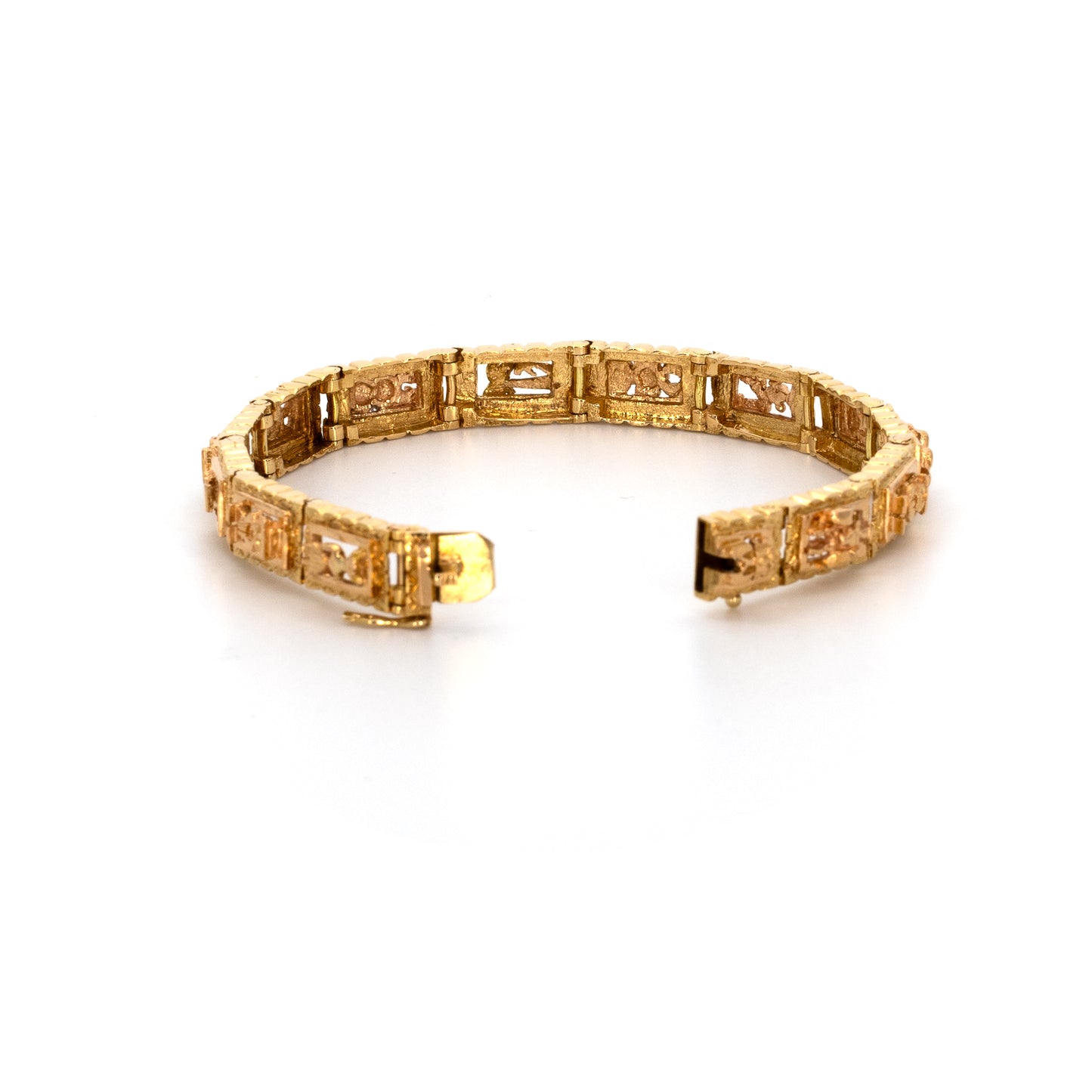 Solid Mayan Gold Box Bracelet