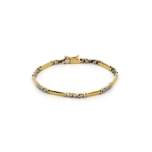 Bi-colour Link Chain Bracelet