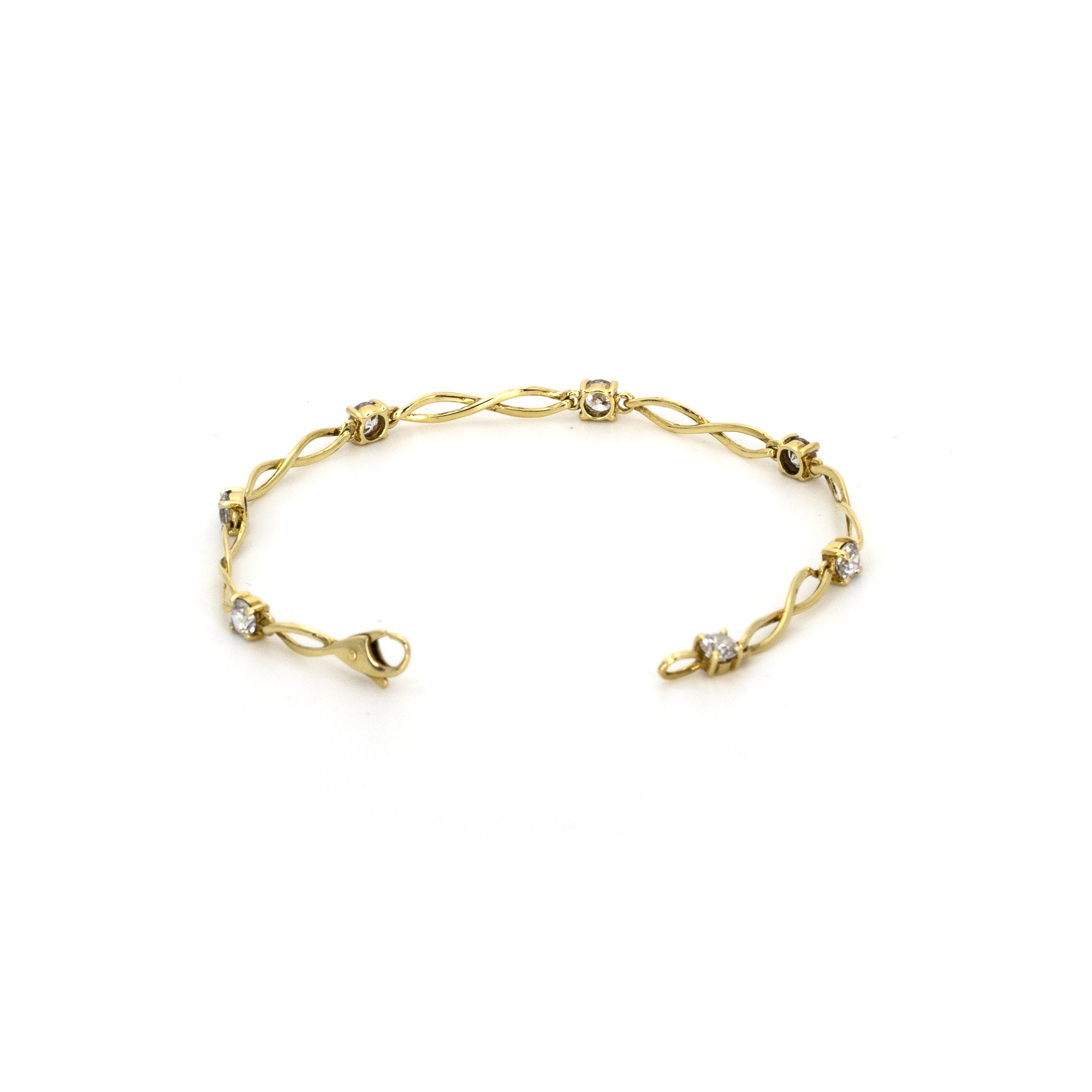 Twist Sparkle Gold Bracelet