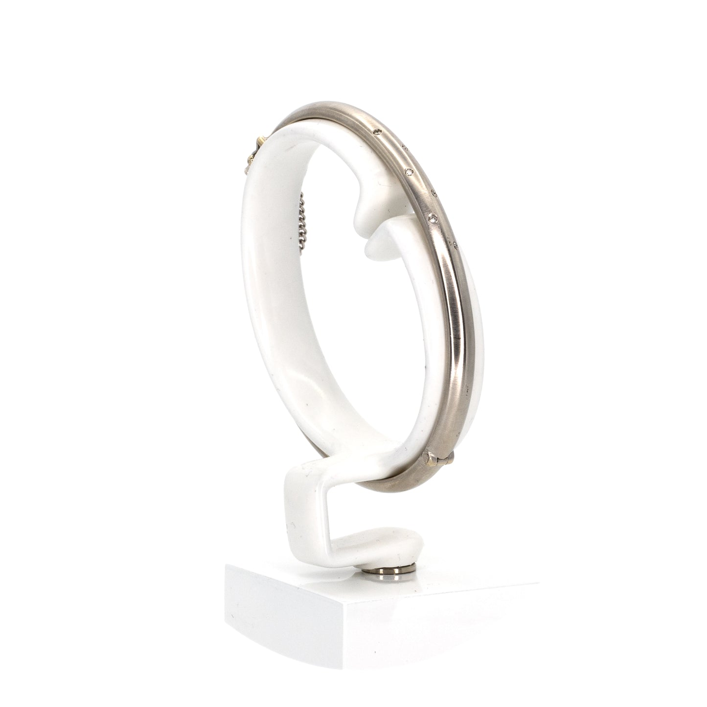 Diamond White Gold Bangle