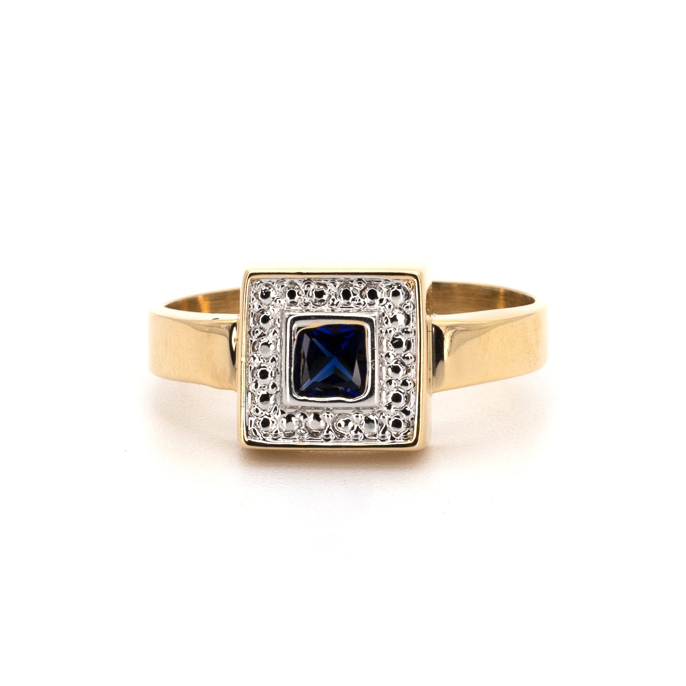 Halo-inspiroitu kaksivärinen sormus