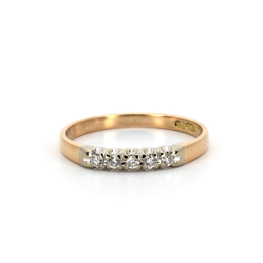 Five Diamond Gold ring