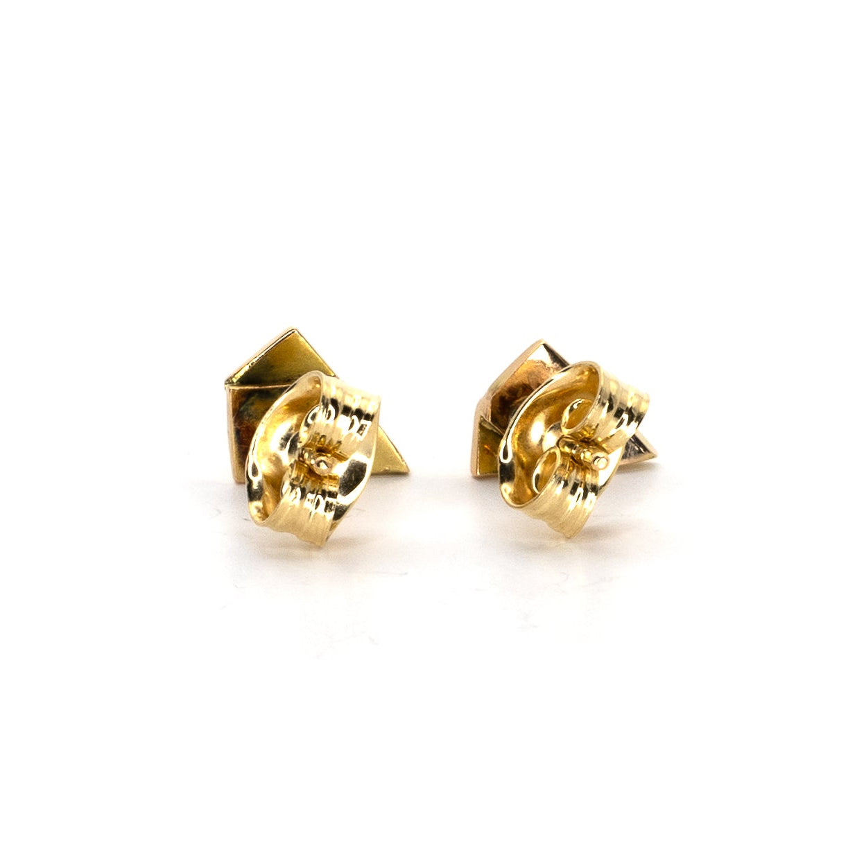 Triangle Gold Stud Earrings