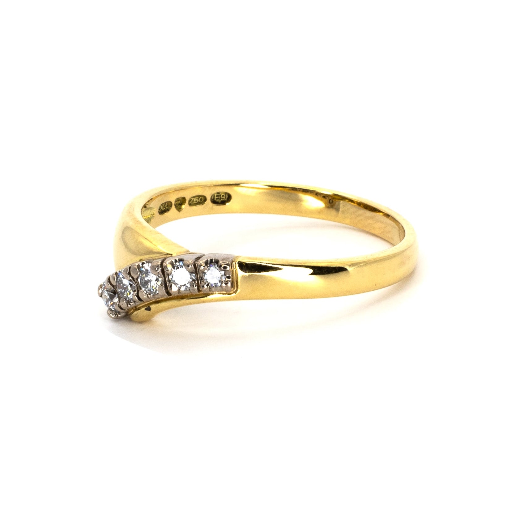 Five Gradient Diamond Ring