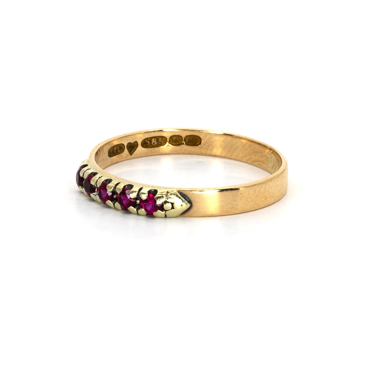 Raspberry 5 Stud Gold Ring