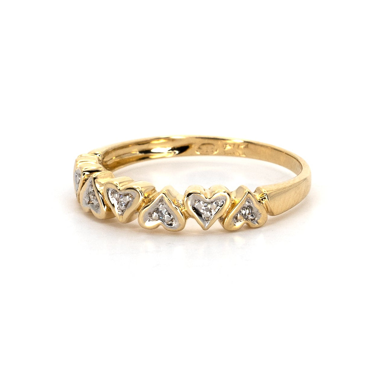 Timanttisormus keltakulta