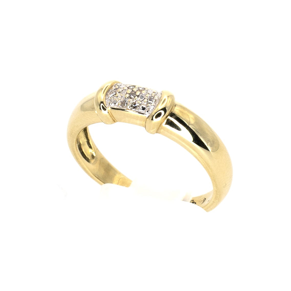 Diamond Buckle Gold Ring