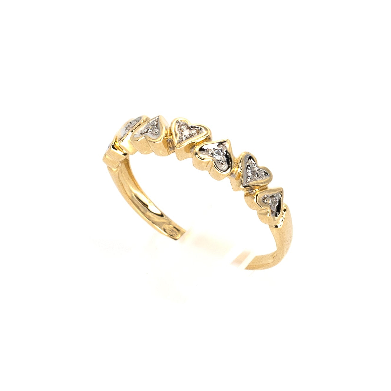 Timanttisormus keltakulta