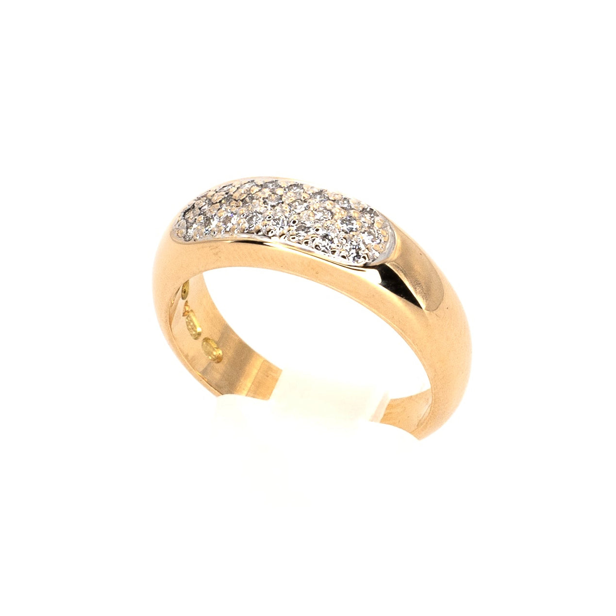 Paveé Diamond Front Gold Ring