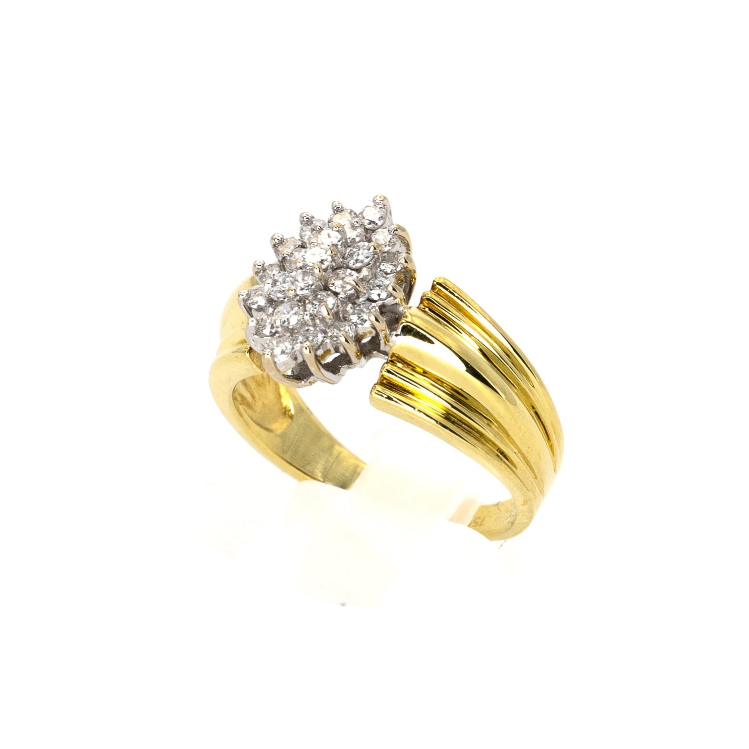 Diamond Cluster Festive Gold Ring
