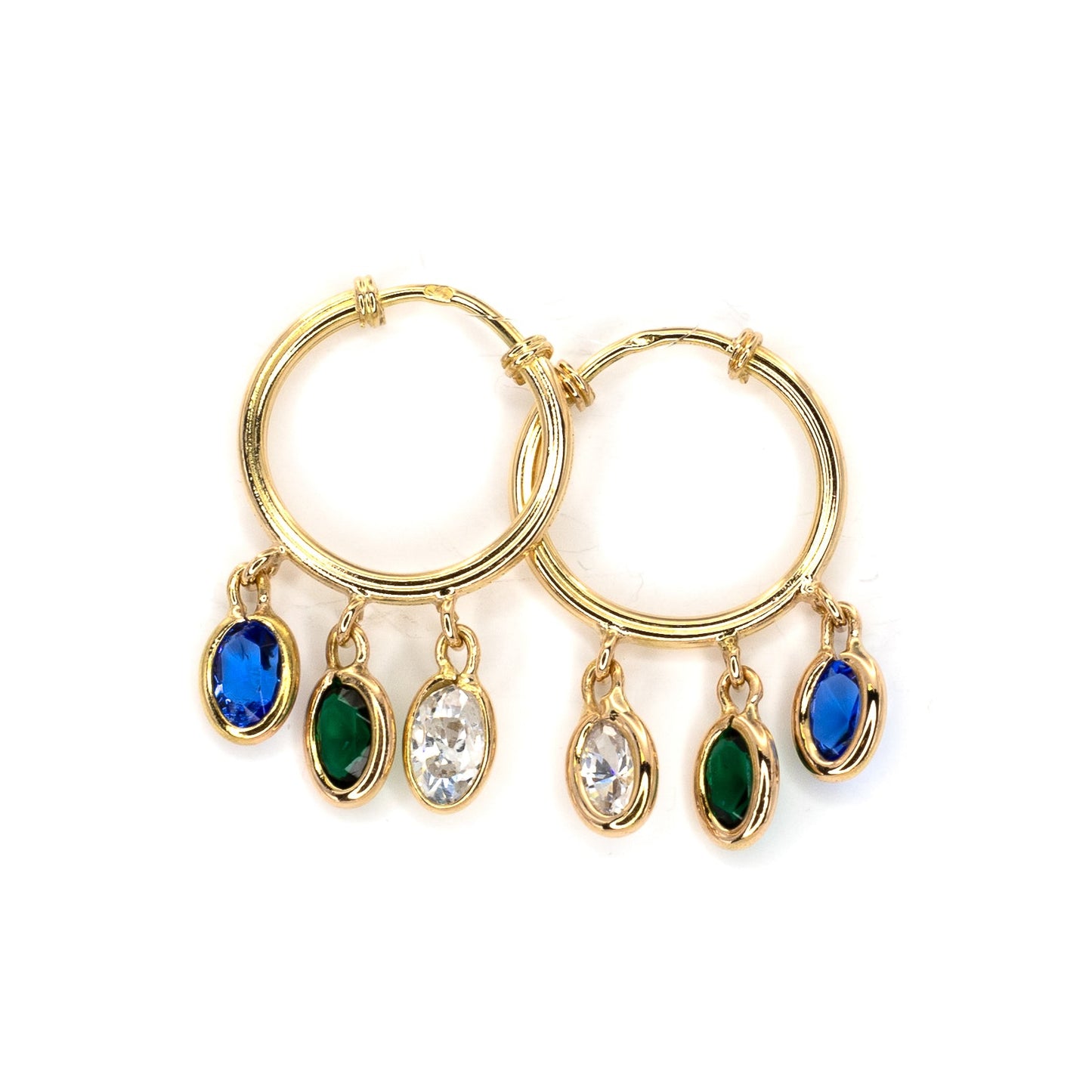 Three's a Charm Gold Earrings