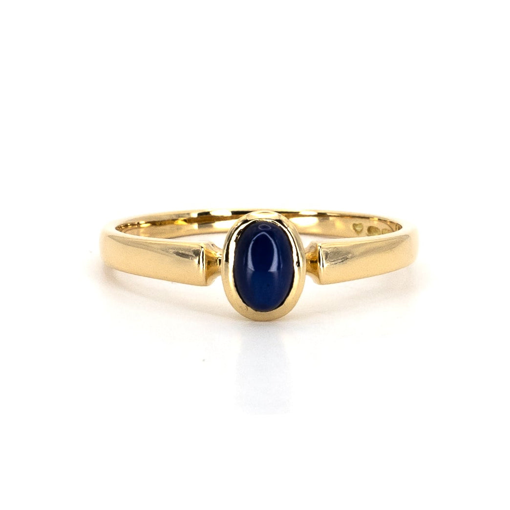 Blue Gem Gold Ring