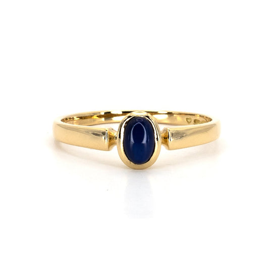 Blue Gem Gold Ring