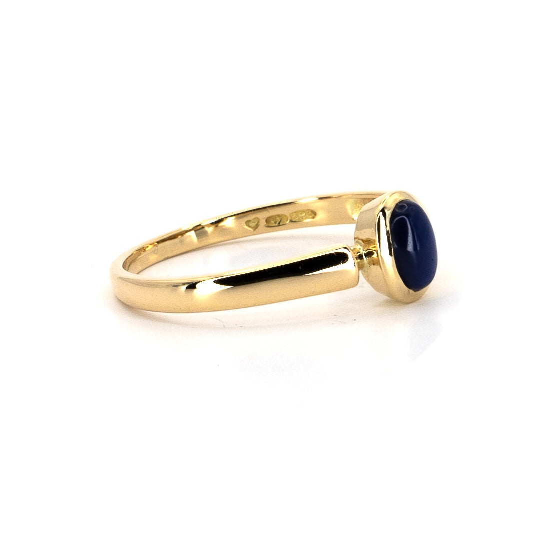 Blue Gem Gold Ring